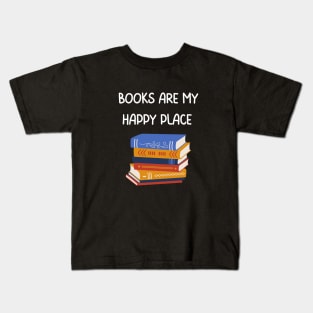 Books are my happy place Kids T-Shirt
